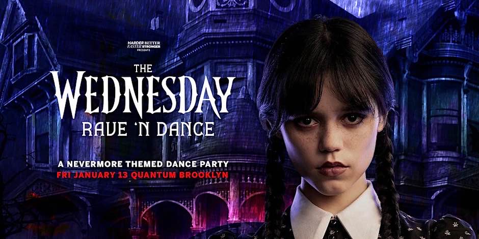 wednesday rave n dance nevermore themed dance party